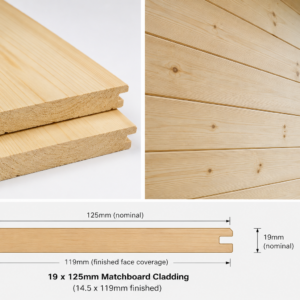 Matchboard Cladding 19x125 (14.5mm x119mm ) PTGV